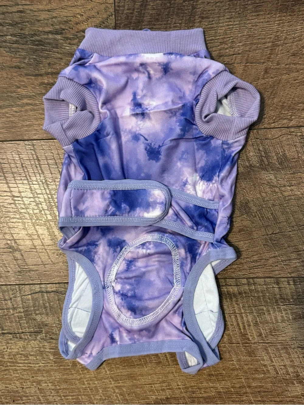 Purple Tie-Dye Pet Recovery Suit Jacket